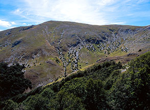 Il circo glaciale alla testata della Valle dell&rsquo;Ortella, sotto Monte di Valle Caprara.