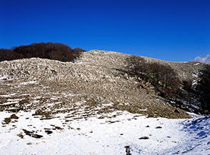 La cima di Monte Lupone vista da nord-ovest.