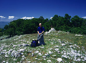 Sulla cima di Monte Fontecellese.