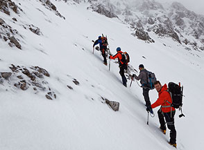 &ldquo;In ascensione&ldquo; (Canale Nord-Ovest del Forcellone).