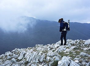 Sulla cima di Monte Forte.