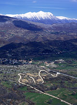 Sguardo sulla Valle dell&rsquo;Imele e sul Velino dalla Rocca Tremonti