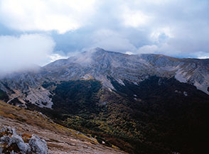Un attimo e fra le nuvole compare il Terminillo alla testata della Vallonina.