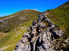 Scorcio sui salti rocciosi che s&rsquo;incontrano poco dopo la Fonte del Procoio Vecchio.