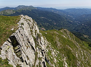 Scorcio sulla punta sommitale della cresta di Cima delle Campanelle.