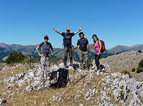 Sulla cima di Monte Lungo.