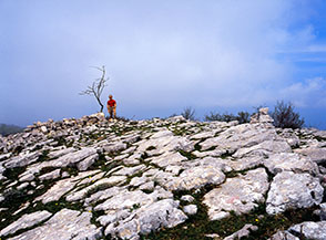 La brulla cima di pietroni del Monte Maio.