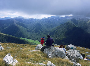 Spuntino sulla cima del Monte Marcolano.