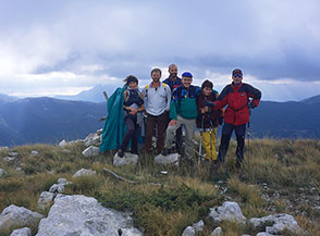 Sulla cima di Monte Fontecchia.