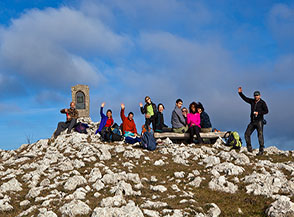 Sulla cima del Monte Pizzuto.