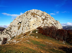 La vetta di Monte Meta lato Sud.