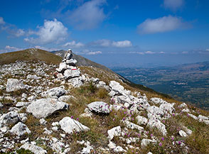 L&rsquo;ometto in cima al Monte Mileto.