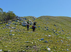 Tratto centrale della lunga Cresta Ovest del Monte Nuria.