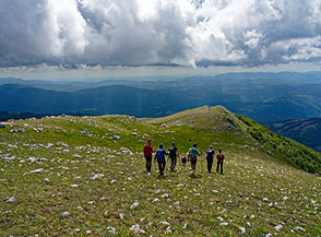 Sulla cresta che ci riporta verso Casali della Fonte.