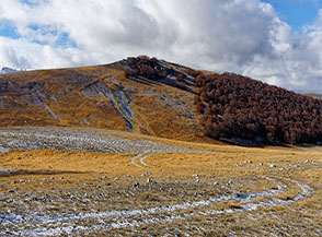 Cima Serra del Feudo alla testata della Valle del Forno.