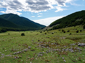 I vasti pascoli di Prato di Campoli.