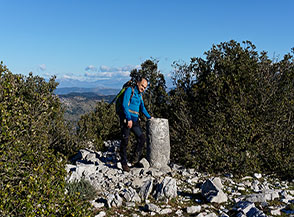 Il termine sulla cima del Monte Peschio.