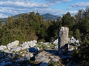 Termine all&rsquo;inizio della Cresta Nord-Est di Monte Romano.