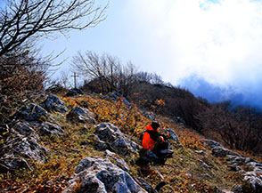 Spuntino sulla cima di Monte Picca.