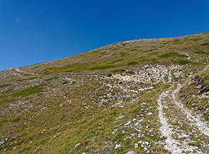 Scorcio sui vasti pendii che ricoprono il versante meridionale della Magnola.