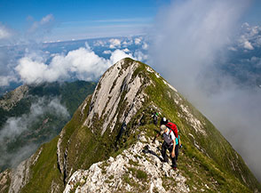 La panoramica e spettacolare Cresta Nord del Monte Pisanino.