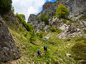 In cammino verso Foce Cardeto.