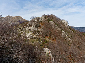 In vista della cima del Monte Porillo.