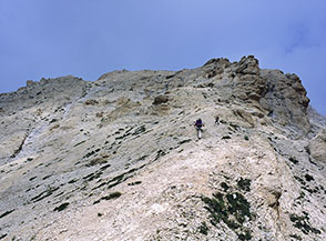 All&rsquo;uscita della Via dei Laghetti, sulla cresta per Monte Prena.