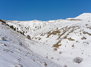 Scorcio sul fosso del Vallone di Castellucci.