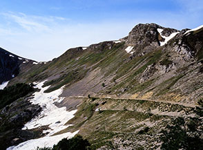 La coste di Pratorecchia alla testata di Valle Scura.