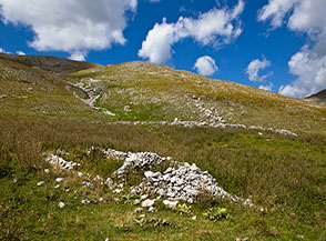 I ruderi dello Stazzo di Valle Fredda.