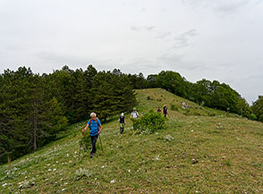 Sul crinale scendendo dal Monte San Bartolomeo.