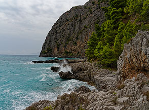 Tratto di costa nei pressi della Spiaggia dell&rsquo;Anginarra.