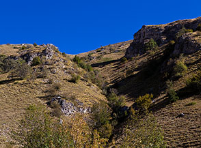 Un canale sul fianco del Fosso di Pietra Salomone.