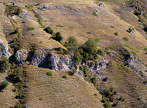 Scorcio sul fianco del Fosso di Pietra Salomone.