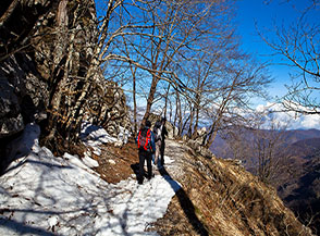 Sulla via del ritorno dopo aver superato la Sorgente dell&rsquo;Acqua Santa.