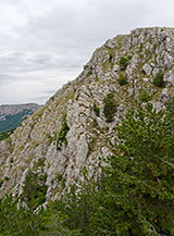 Scorcio sui fianchi della Cresta Sud-Ovest del Monte Etra.