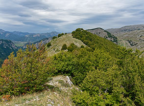 Sulla Cresta Sud del Monte Savina in vista della cima.