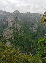 Scorcio sul Grande Pilastro della Serra di Curti.