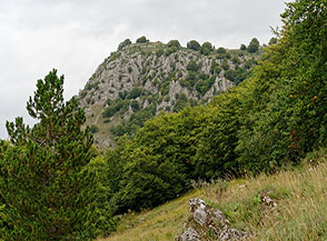 La cima del Monte Savina vista dalla Via Romana.