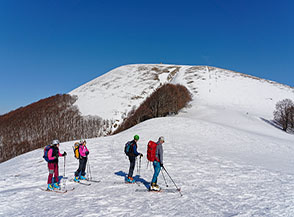 Sul Valico della Prima Fossa con vista sulla Cresta Sud del Monte Tilia.