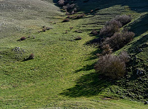 Ai piedi della Cresta Nord-Ovest del Monte Ventrino.