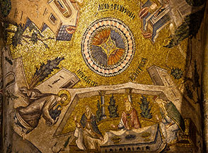 Particolare di mosaico nella Chiesa di San Salvatore in Chora.