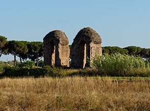 Scorcio con ruderi nel Parco degli Acquedotti.