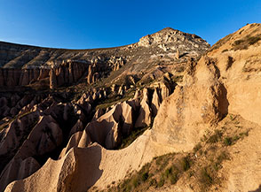 Suggestivi calanchi alla testata della Red Valley.