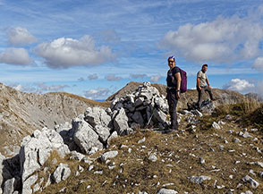 Sulla cima di Monte il Bicchero.