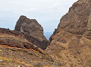 La seconda forcella lungo il sentiero di Ponta de S&atilde;o Louren&ccedil;o.