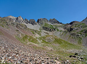 Il Circo del Ara chiuso dalla Tuque Blanque, il Pic Alphonse Meillon e le Aiguilles du Chabarrou.