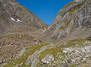 Il tratto finale della Vall&eacute;e du Marcadau ormai in vista del Col de la Fache.