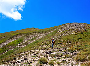 La ripida ma comunque facile Cresta Sud-Est per Pizzo di Sevo.